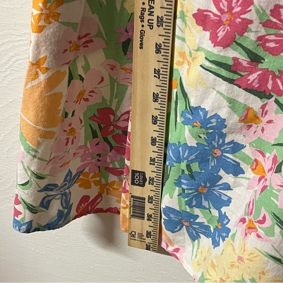 Old Navy Women's Floral Dress Women's Size Medium Linen Blend Vacation - Picture 9 of 9